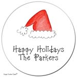 Sugar Cookie Gift Stickers - Ho Ho Hat